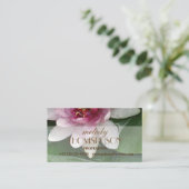 Elegante Lotos-Blumen-Geschäfts-Karten Visitenkarte (Stehend Vorderseite)