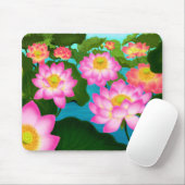 Elegante Lotos-Blumen Mousepad (Mit Mouse)