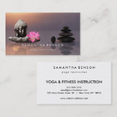 Elegante Lotus Blume Buddha Zen Logo Yoga Visitenkarte (Vorne/Hinten)