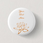 Elegante Lotus Blume Custom Button (Vorderseite)