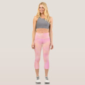 Elegante Lotus Blume Illustration Capri Leggings (Vorderseite)