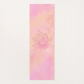 Elegante Lotus Blume Illustration Yogamatte (Rückseite)