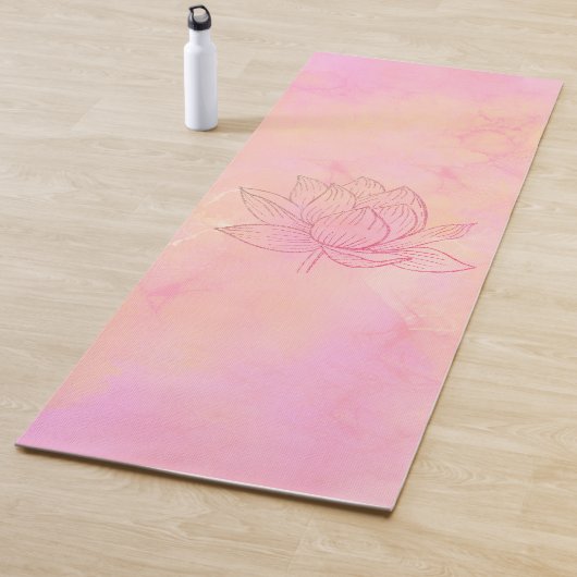 Elegante Lotus Blume Illustration Yogamatte (Beispiel)