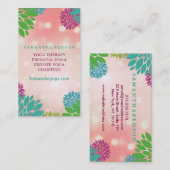 Elegante Lotus Blume Logo Yoga Healing Health Busi Visitenkarte (Vorne/Hinten)