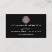 Elegante Lotus Blume Logo Yoga Mandala Visitenkarte (Rückseite)