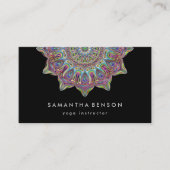 Elegante Lotus Blume Logo Yoga Mandala Visitenkarte (Vorderseite)