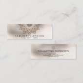 Elegante Lotus Blume Logo Yoga Mini Visitenkarte (Vorne/Hinten)