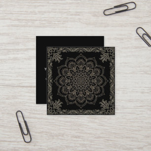Elegante Lotus Blume Logo Yoga Quadratische Visitenkarte