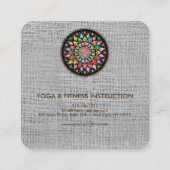 Elegante Lotus Blume Logo Yoga Quadratische Visitenkarte (Rückseite)