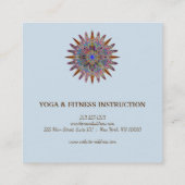 Elegante Lotus Blume Logo Yoga Quadratische Visitenkarte (Rückseite)