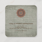 Elegante Lotus Blume Logo Yoga Quadratische Visitenkarte (Rückseite)