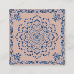 Elegante Lotus Blume Logo Yoga Quadratische Visitenkarte