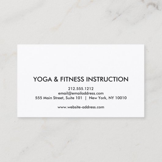 Elegante Lotus Blume Logo Yoga Square Business Car Visitenkarte (Rückseite)