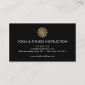 Elegante Lotus Blume Logo Yoga Visitenkarte (Rückseite)