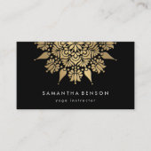 Elegante Lotus Blume Logo Yoga Visitenkarte (Vorderseite)