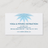 Elegante Lotus Blume Logo Yoga Visitenkarte (Rückseite)