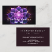 Elegante Lotus Blume Logo Yoga Visitenkarte (Vorne/Hinten)