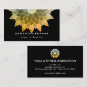 Elegante Lotus Blume Logo Yoga Visitenkarte (Vorne/Hinten)
