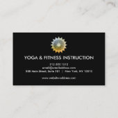 Elegante Lotus Blume Logo Yoga Visitenkarte (Rückseite)