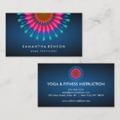 Elegante Lotus Blume Logo Yoga Visitenkarte (Vorne/Hinten)
