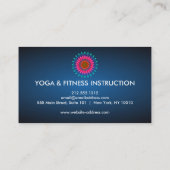 Elegante Lotus Blume Logo Yoga Visitenkarte (Rückseite)