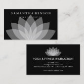 Elegante Lotus Blume Logo Yoga Visitenkarte (Vorne/Hinten)