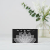Elegante Lotus Blume Logo Yoga Visitenkarte (Stehend Vorderseite)