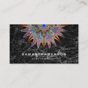 Elegante Lotus Blume Logo Yoga Visitenkarte