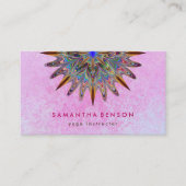 Elegante Lotus Blume Logo Yoga Visitenkarte (Vorderseite)