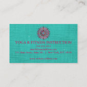 Elegante Lotus Blume Logo Yoga Visitenkarte (Rückseite)