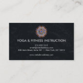 Elegante Lotus Blume Logo Yoga Visitenkarte (Rückseite)