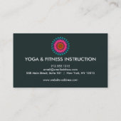 Elegante Lotus Blume Logo Yoga Visitenkarte (Rückseite)