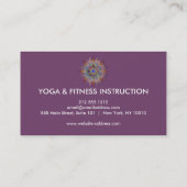 Elegante Lotus Blume Logo Yoga Visitenkarte (Rückseite)