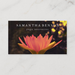 Elegante Lotus Blume Logo Yoga Visitenkarte