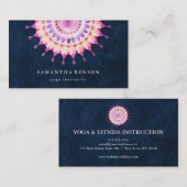 Elegante Lotus Blume Logo Yoga Visitenkarte (Vorne/Hinten)