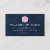 Elegante Lotus Blume Logo Yoga Visitenkarte (Rückseite)