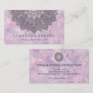 Elegante Lotus Blume Logo Yoga Visitenkarte