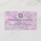 Elegante Lotus Blume Logo Yoga Visitenkarte (Rückseite)