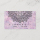 Elegante Lotus Blume Logo Yoga Visitenkarte (Vorderseite)