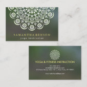 Elegante Lotus Blume Logo Yoga Visitenkarte (Vorne/Hinten)