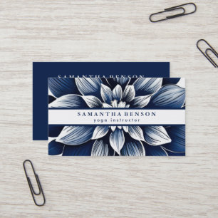 Elegante Lotus Blume Logo Yoga Visitenkarte