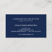 Elegante Lotus Blume Logo Yoga Visitenkarte (Rückseite)