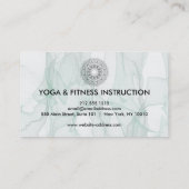 Elegante Lotus Blume Logo Yoga Visitenkarte (Rückseite)