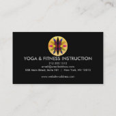 Elegante Lotus Blume Logo Yoga Visitenkarte (Rückseite)