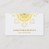 Elegante Lotus Blume Logo Yoga Visitenkarte (Vorderseite)