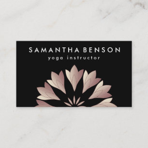 Elegante Lotus Blume Logo Yoga Visitenkarte