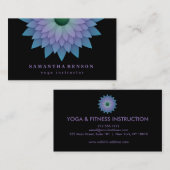 Elegante Lotus Blume Logo Yoga Visitenkarte (Vorne/Hinten)
