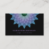 Elegante Lotus Blume Logo Yoga Visitenkarte (Vorderseite)