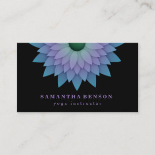 Elegante Lotus Blume Logo Yoga Visitenkarte
