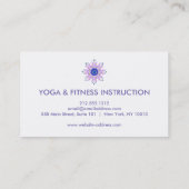 Elegante Lotus Blume Logo Yoga Visitenkarte (Rückseite)